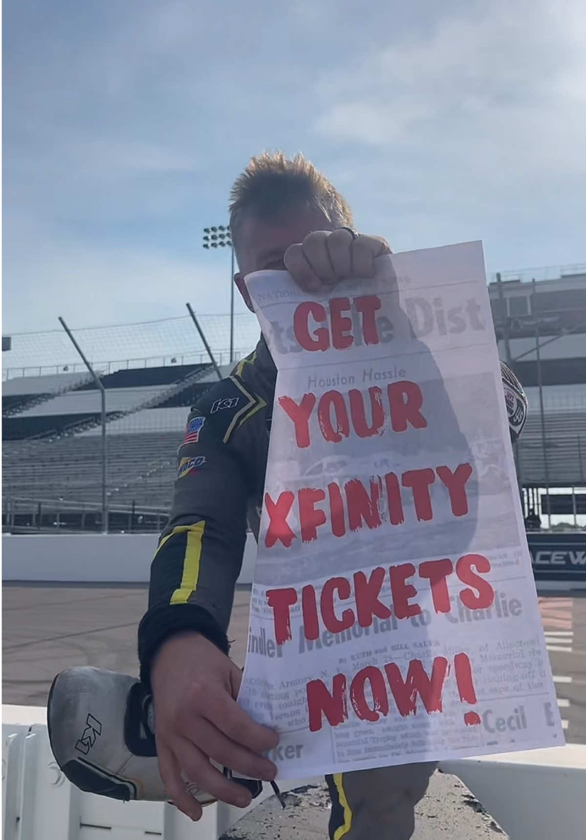 Standing on business. 🧍🏁 #1monthout #nascarxfinityseries #justinallgaier