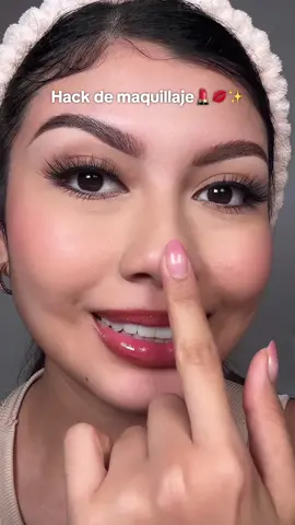 Hack de maquillaje para narices bonitas 🥰❤️ pdt, amo mi nariz chata #maquillaje #makeup #makeuphacks #beautyhacks #maquillajetutorial 