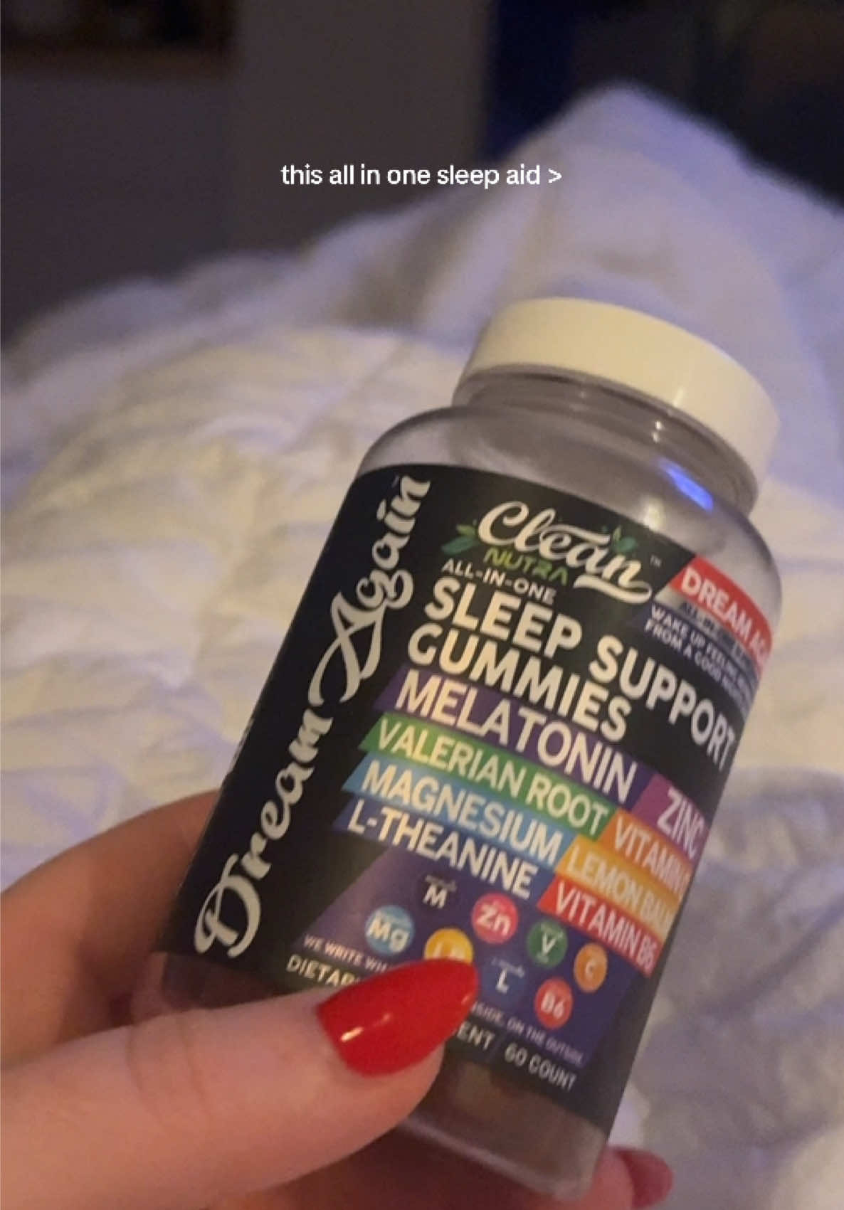 So many good ingredients in gummy form. #sleepaid #cleannutra #melatonin #zinc #magnesium #supplements #tiktokshop 