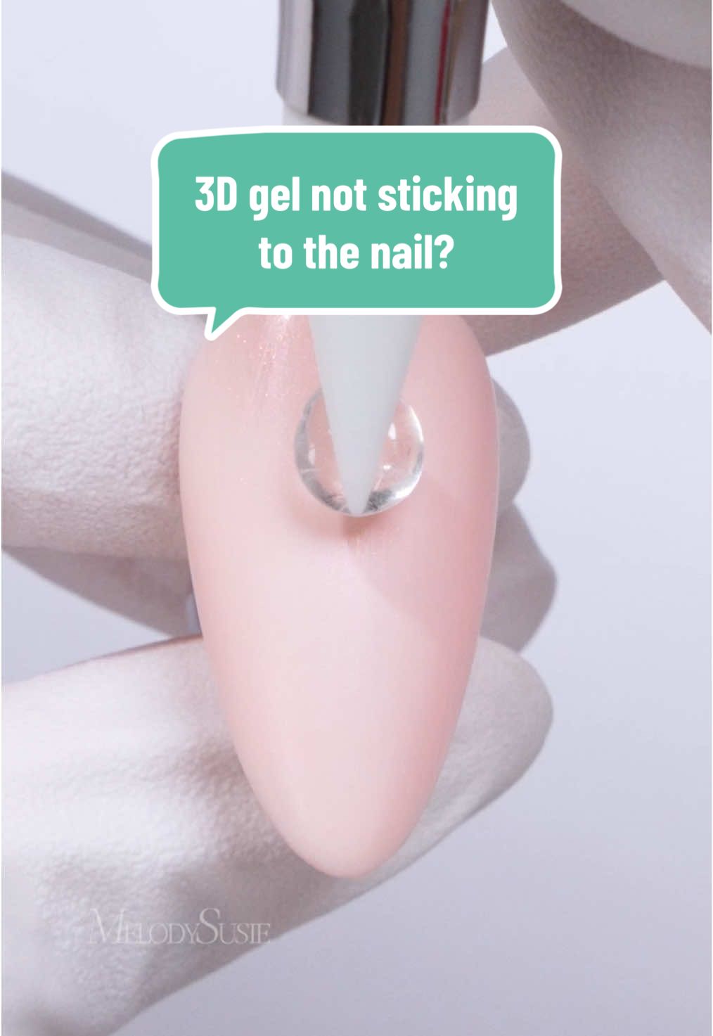 3D gel not sticking to the nail? You may have done one more step than needed!  👉Never wipe the nail surface after curing gels with mini lamp—this helps the 3D gel stick effortlessly! #TikTokShopBacktoSchool #melodysusienails #naillamp #nailtutorials #nailhacks #nailtip #nailtok 