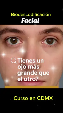 #biodescodificacion  Facial, un ojo mas grande que otro significado. curso presencial y online CDMX. #personality #salud #asimetriafacial 