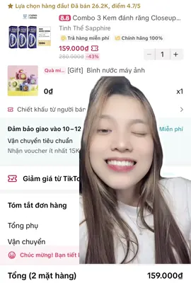 Combo 3 kem đánh răng nhà Closeup đang siu sale nè, quà tặng to lắm ý, quà tặng số lượng có hạn nên tranh thủ nha mn ưi❤️❤️ #closeupvn #closeupwhitenow #trangbattong3x #hợptáccùnguniliever #taitroboiunilevervietnam #xuhuong #fyp 