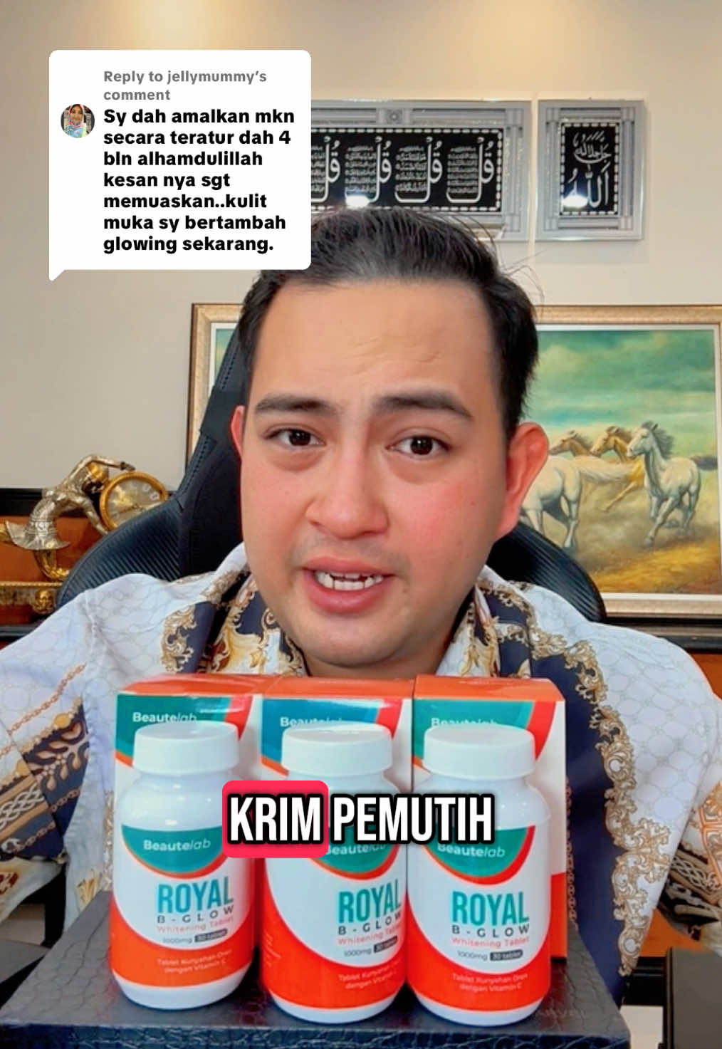 Replying to @jellymummy siapa nak dapat result yang memuaskan, kena konsisten tau. #royalbglow #beautelab #jeragat #vitaminc #vitaminforskin 