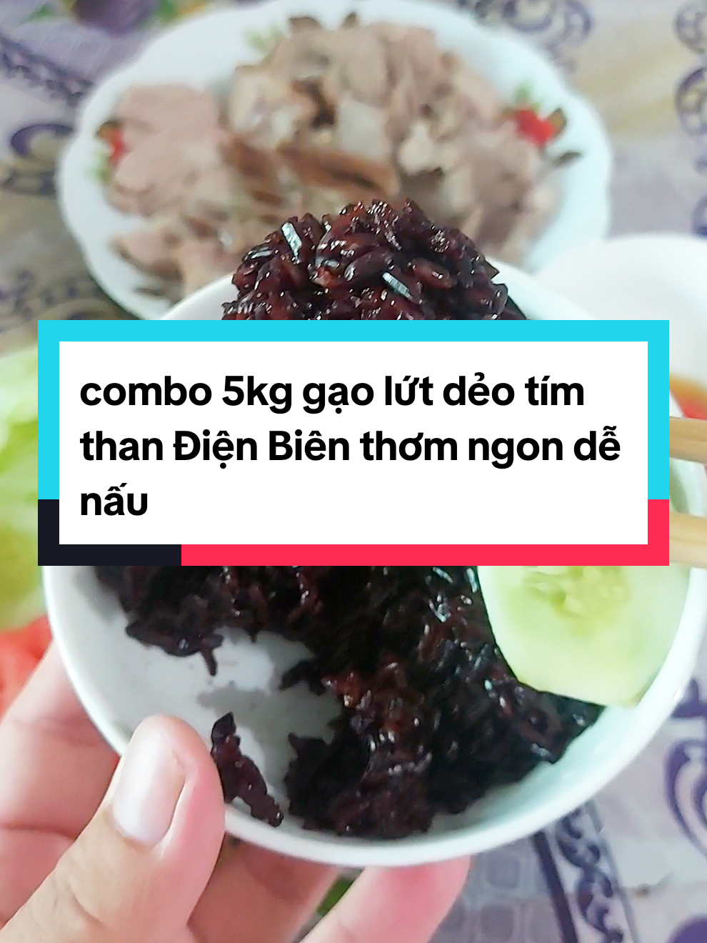 gạo lứt dẻo tím than Điện Biên thơm ngon dễ nấu#maithuct #gaoluttimthandienbien #xuhuongtiktok 