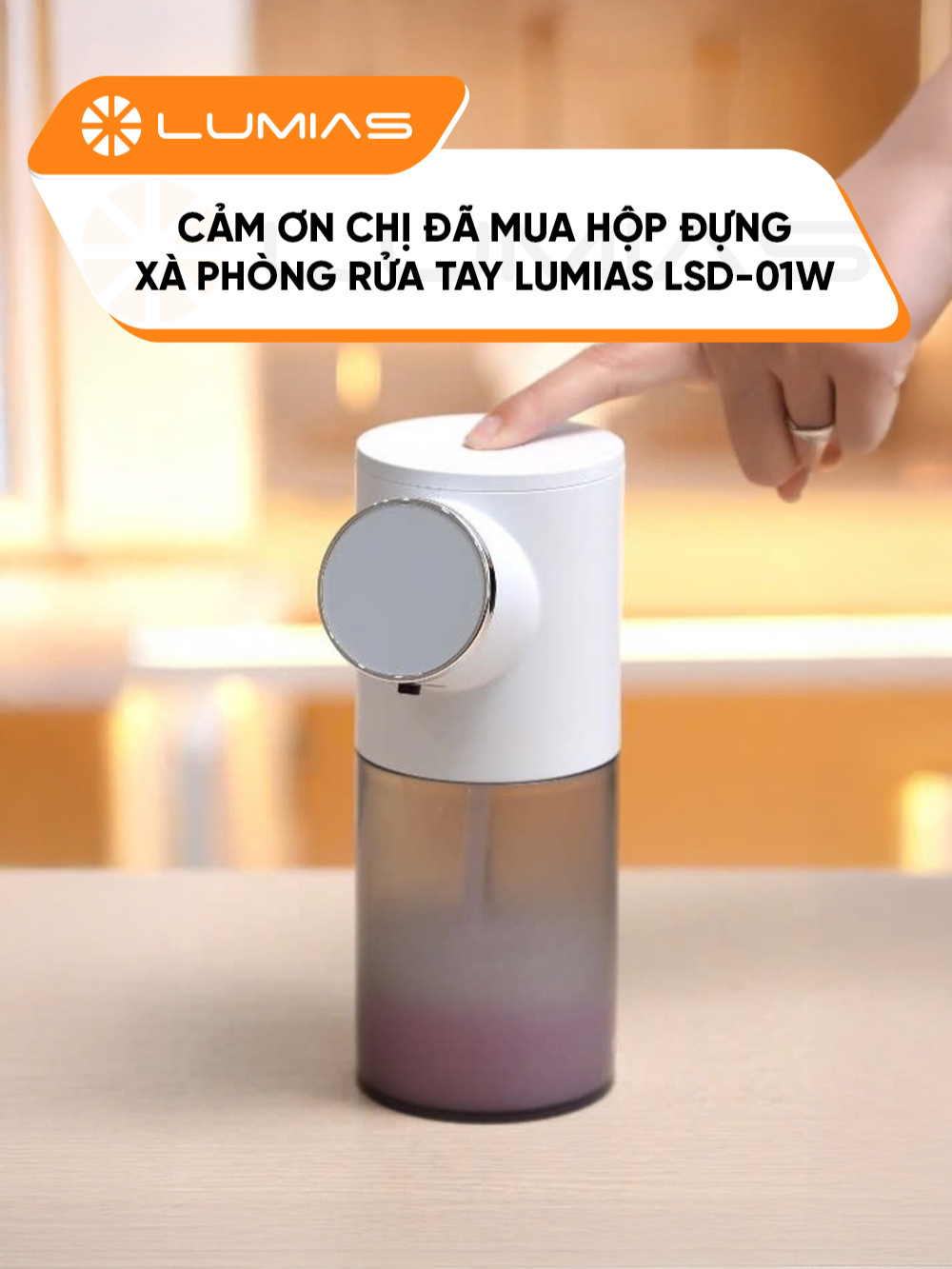 Cảm ơn chị đã mua hộp đựng xà phòng rửa tay Lumias LSD-01W bên em! #lumias #lumiasvietnam #hoplongtech #gigavn #hoplongecommerce #hopdungxaphongruatay #hopdungxaphonglumias #LumiasLSD-01W