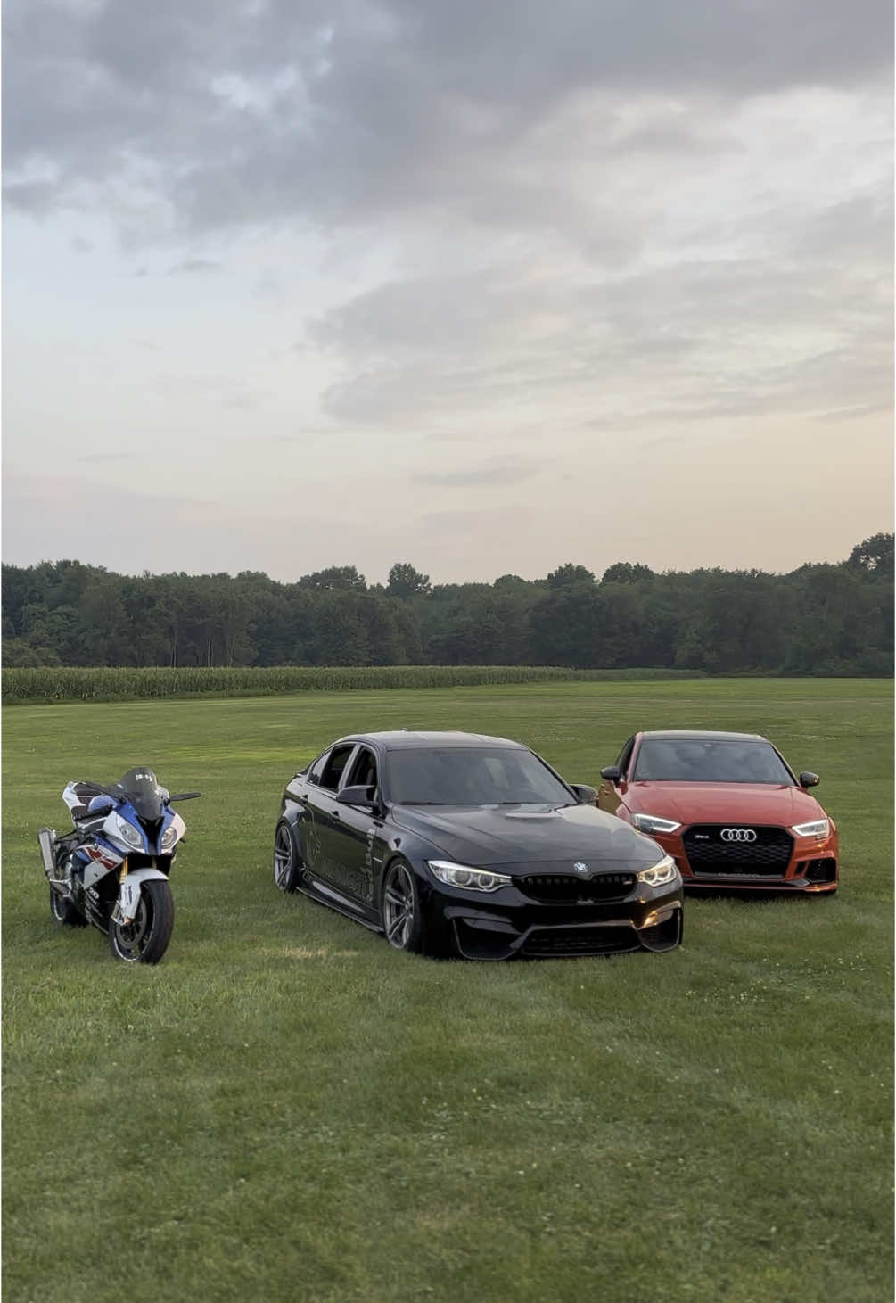 ultimate trio | #fyp #foryou #bmw #audi #s1000rr #m3 #rs3 #blowthisup 
