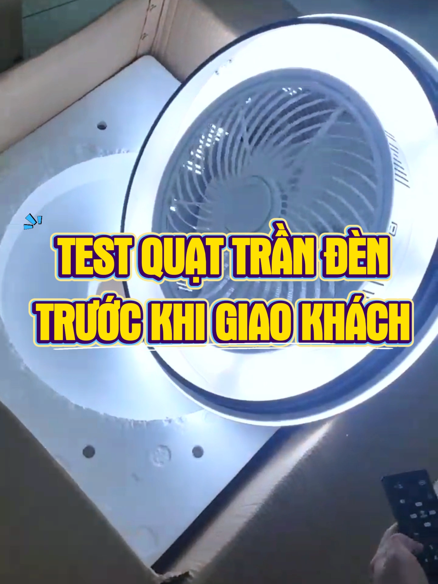TEST QUẠT TRẦN ĐÈN CAO CẤP SANG TRỌNG HIỆN ĐẠI, TRƯỚC KHI ĐÓNG GÓI GIAO CHO KHÁCH. #noithat #daiphatfurniture #noithatphongkhach #noithatdepgiare #noithatdep #noithatthongminh #xuhuong
