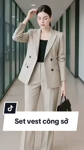 Set vest công sở#thoitrangtre #thoitrangtiktok #vest #foryou 