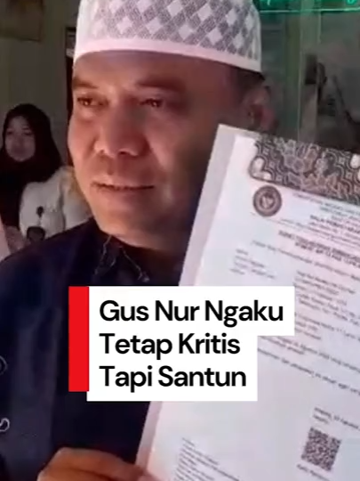 Terpidana kasus Undang-undang ITE Sugi Nur Raharja alias Gus Nur menjadi salah satu terpidana atau narapidana yang menerima amnesti dari Presiden RI Prabowo Subianto. Meski kini telah menerima amnesti, Gus Nur menegaskan bahwa dia tetap akan bersikap kritis terhadap pemerintah. Namun dengan pendekatan yang lebih halus. Creator: Muhammad Aminuddin