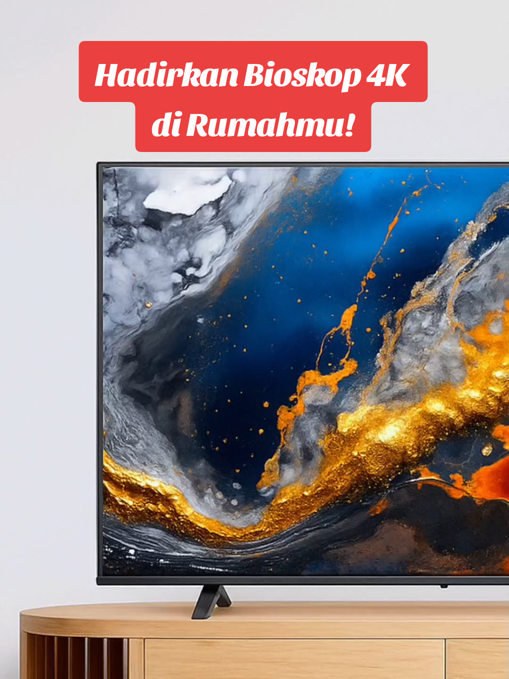 Nikmati visual sinematik Dolby Vision dan audio imersif Dolby Atmos dalam satu layar 55