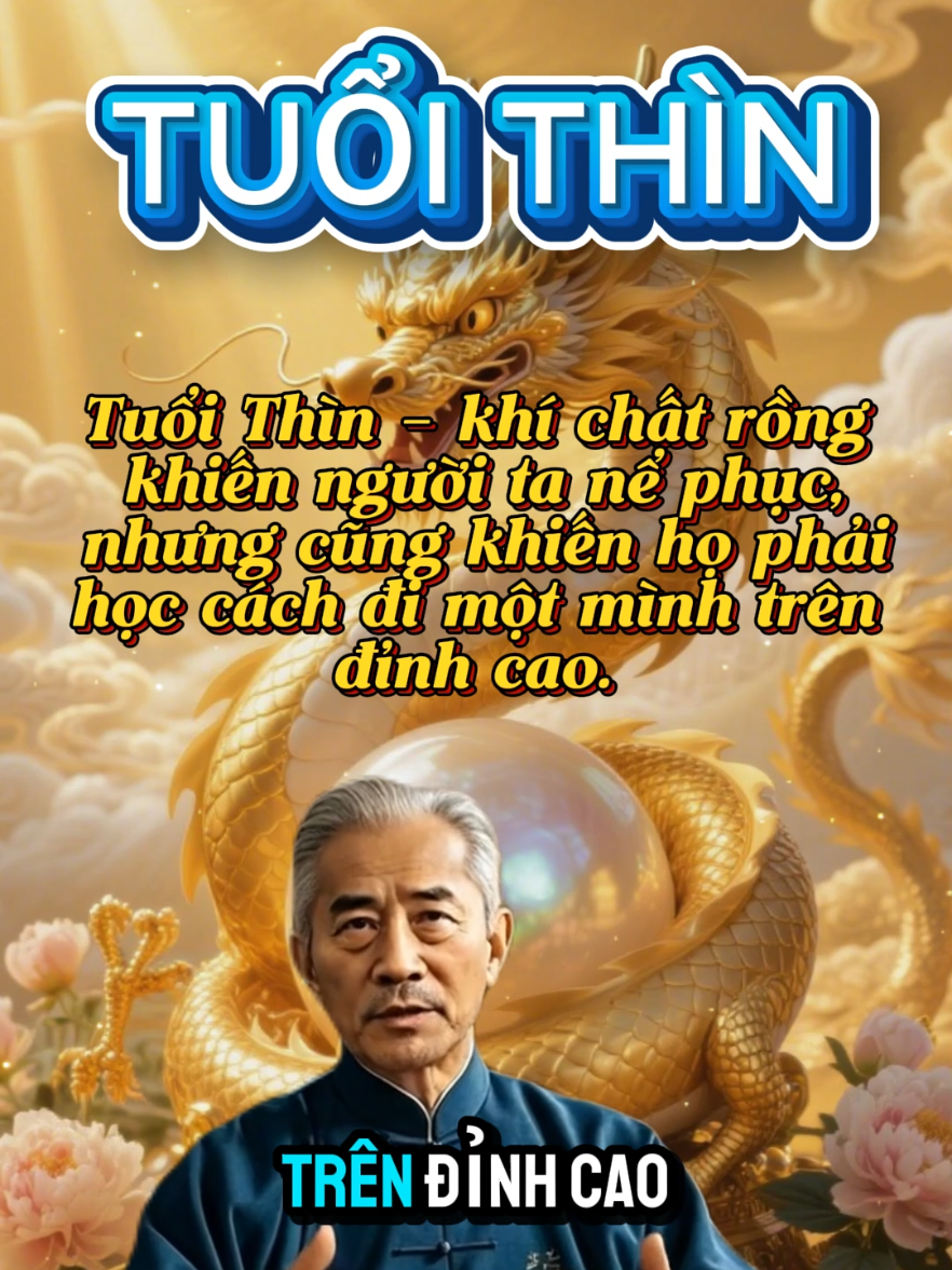 Tuổi Thìn, khí chất rồng khiến người ta nể phục nhưng cũng khiến họ phải học cách đi một mình trên đỉnh cao. #tuoithin #menhvantuoithin #tuvituoithin #menhvanhoc #giaimavanmenh #lifecode #giaimamenhdoi85 