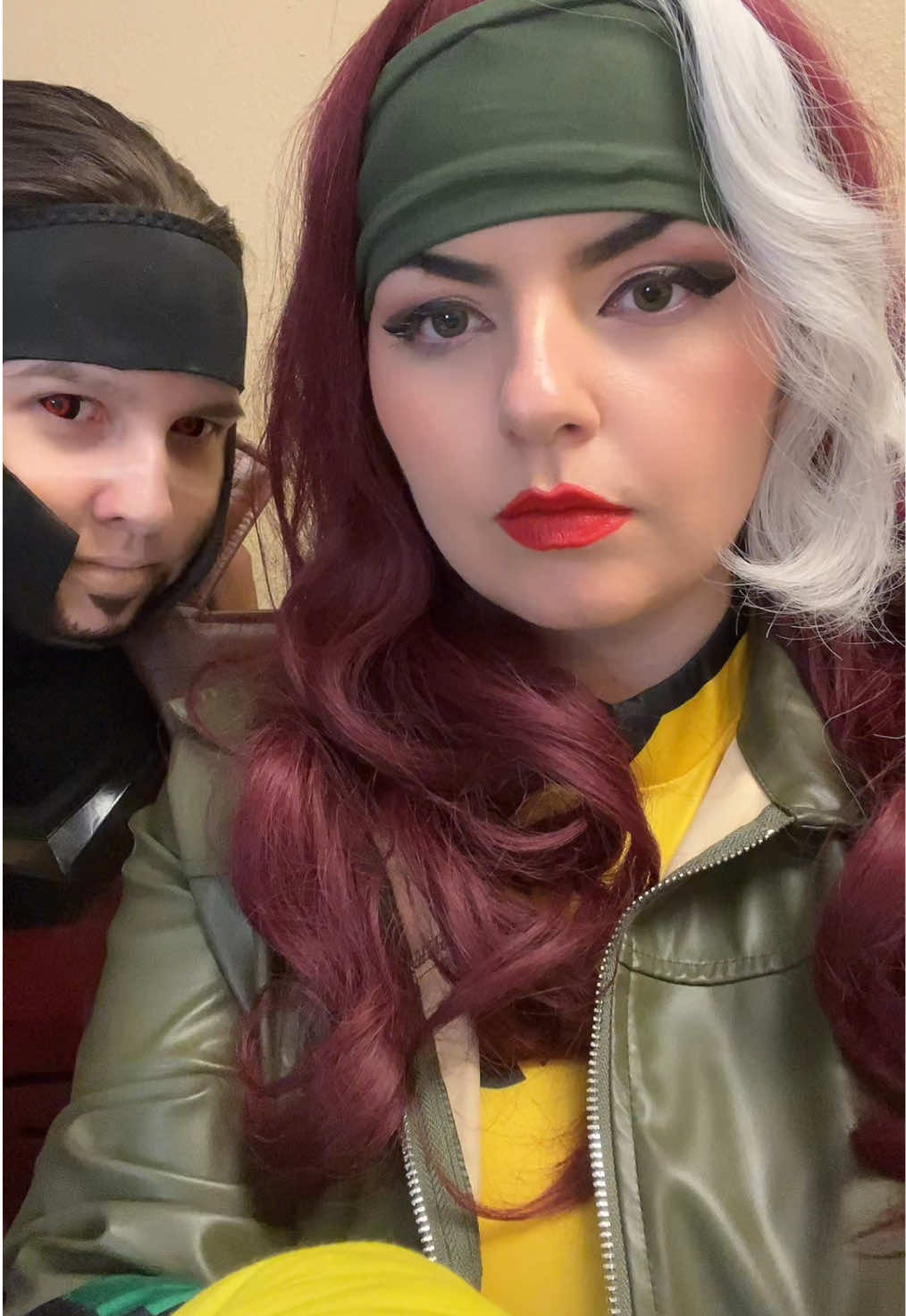 So… guess who I have with me @B.E #romy #rogue #gambit #cosplay #xmen97 