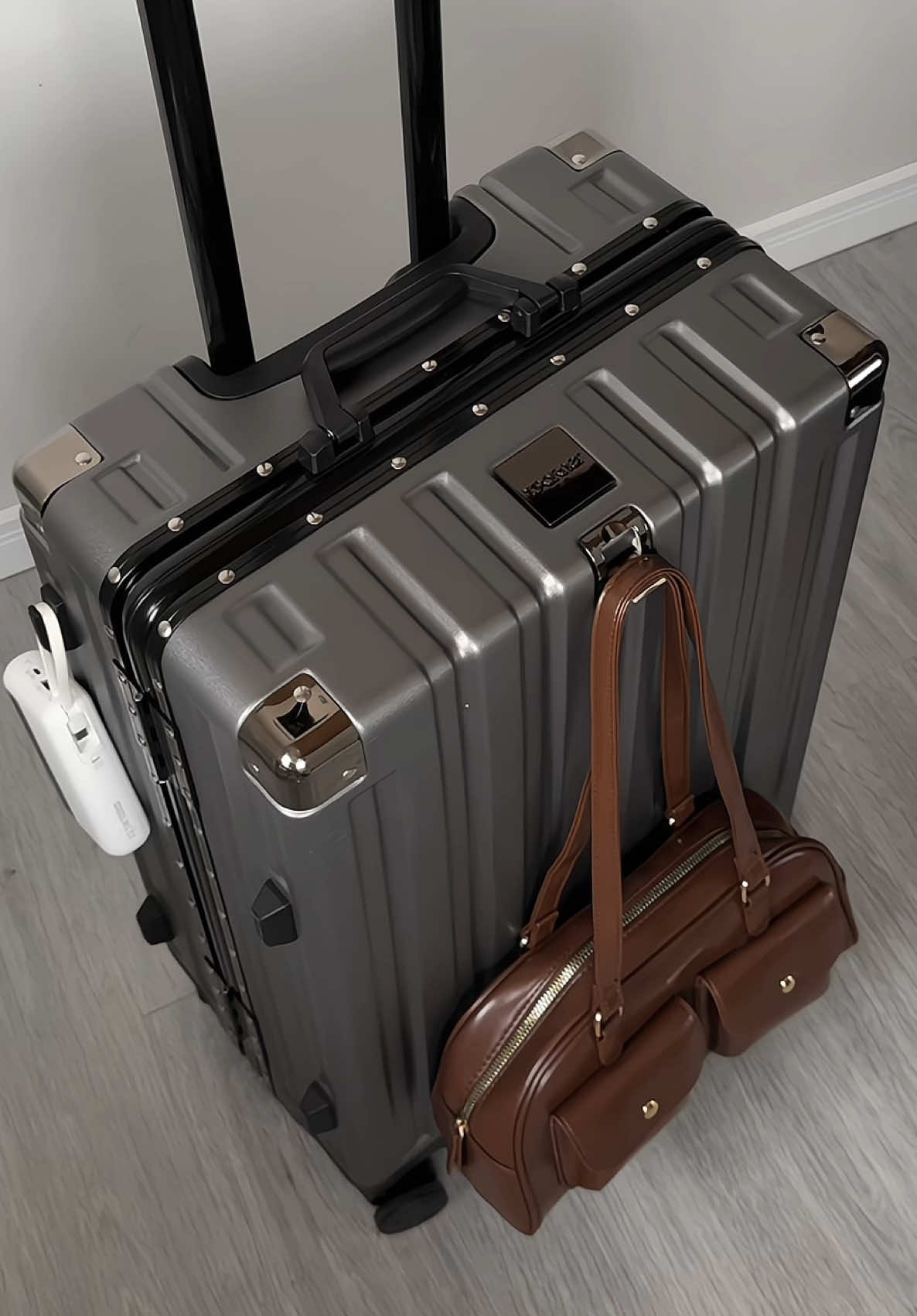 unboxing my new luggage from t partner — aluminum travel luggage #tpartner #luggage 