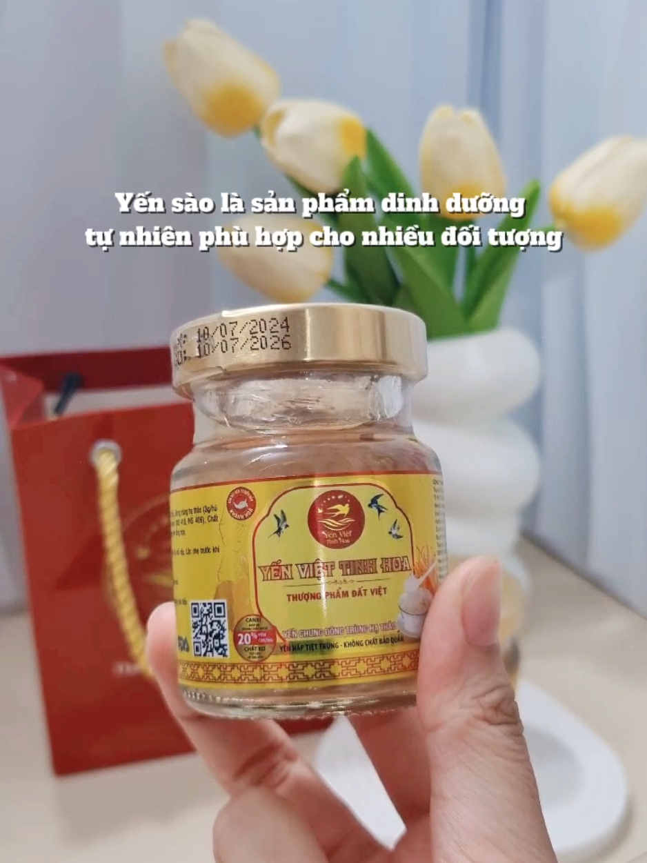 Yến sào sản phẩm dinh dưỡng tự nhiên, có theo set phù hợp làm quà tặng #yensao #yenviettinhhoa #xh #setquatang 