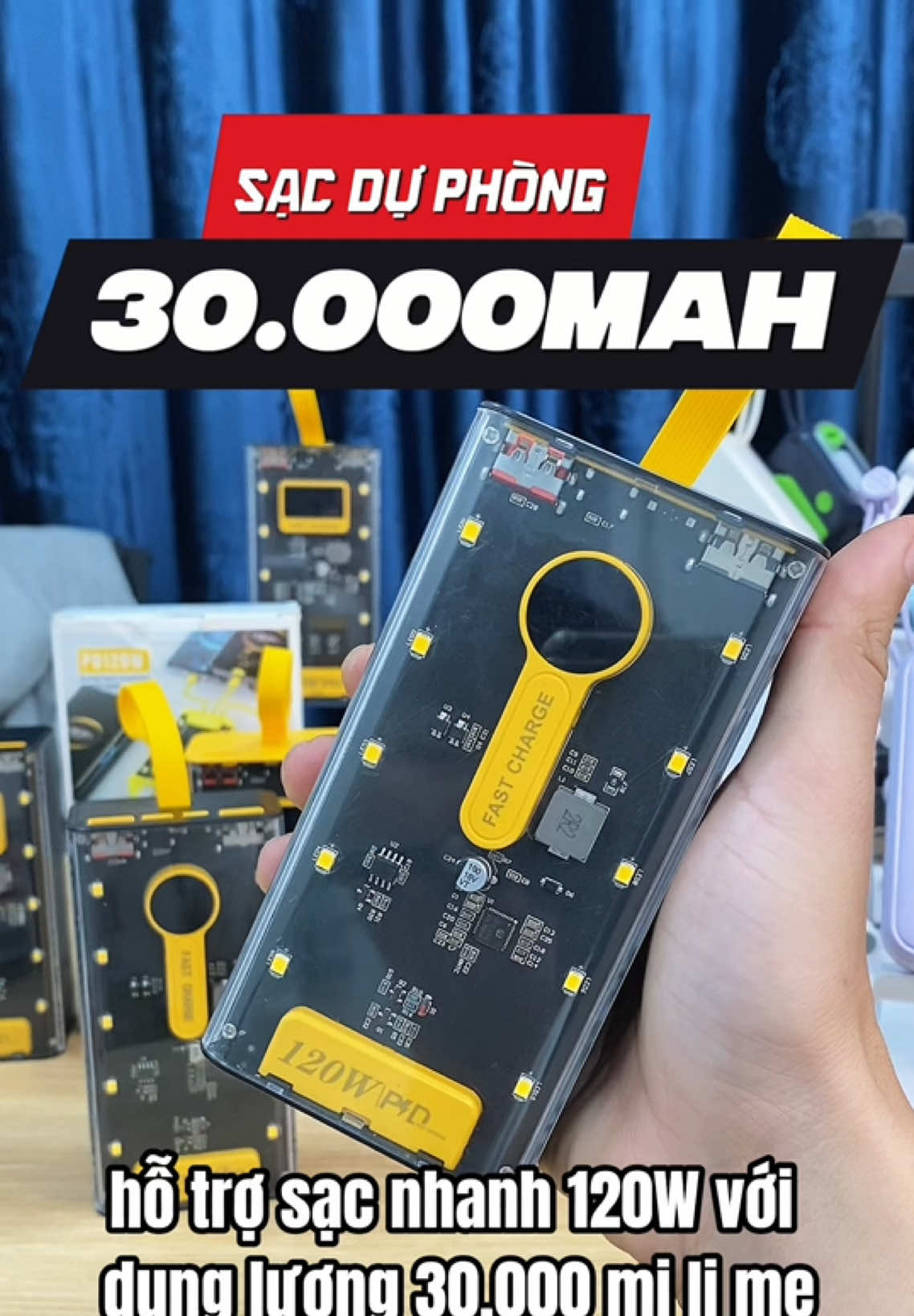 Sạc 30.000mqh bảo hành 1 năm #sacduphong #phukiendientu #sacduphongsieudungluong #sacduphong30000mah 
