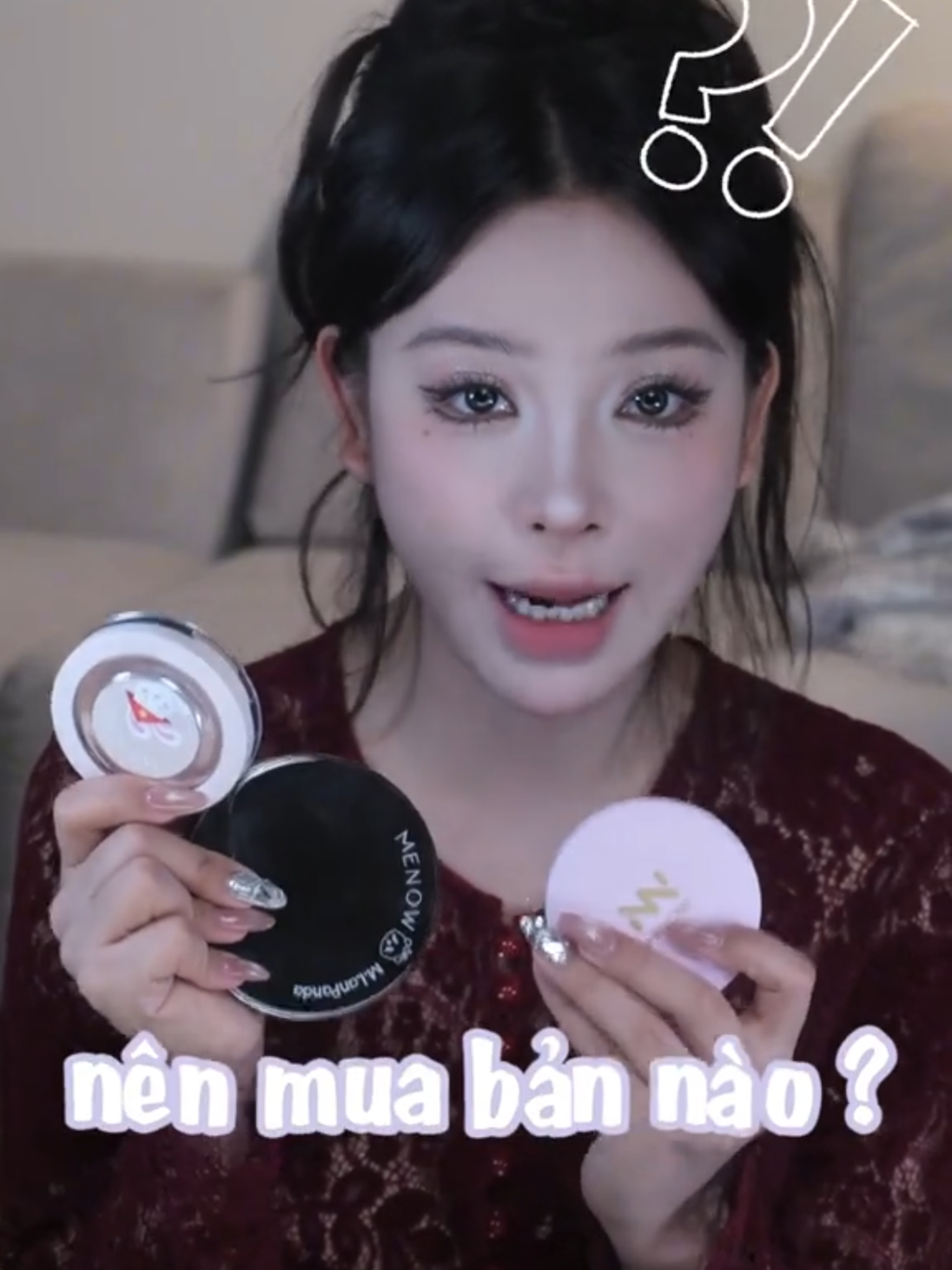 So sánh 3 loại Phấn phủ nhà Menow, ce xem xong mà vẫn chưa biết nên mua bản nào thì cmt nha #menow #phanphu #phankiemdau #phanphumenow