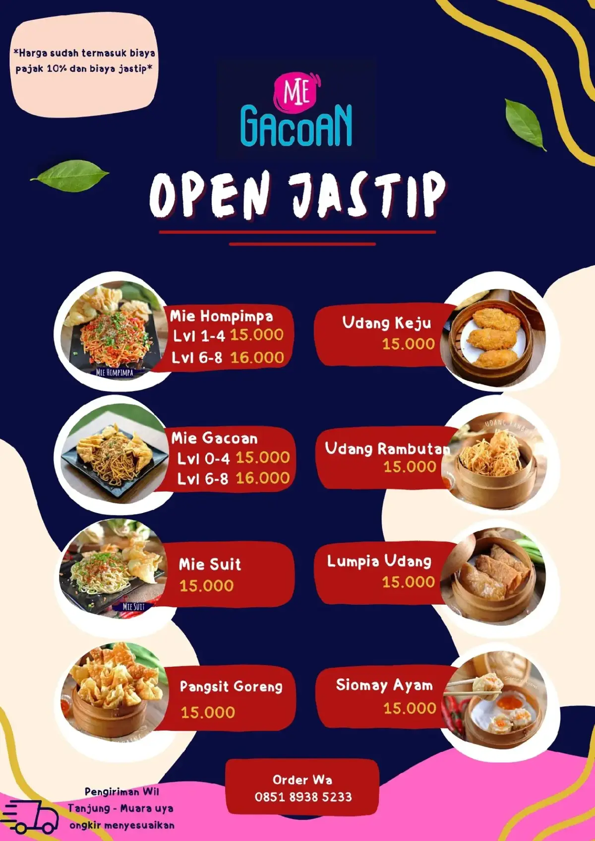 Open jastip gacoan wil tanjung - muara uya untuk hari sabtu 9 agustus 2025, harga sudah termasuk pajak 10% dari gacoan nya dan biaya jastip. ongkir menyesuaikan order wa : 085189385233  #fyp #gacoan #tanjung #tabalongtanjungkalsel #tabalong 
