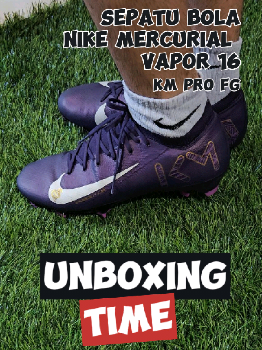 Unboxing sepatu bola Nike Mercurial Vapor 16 Pro KM FG. Jika ingin membeli bisa cek link di bio atau bisa cek di saluran ig. . . #sepatubola #footballboots #unboxing #nikefootballً #nikemercurialvapor16pro #nikemercurial #kylianmbappé 