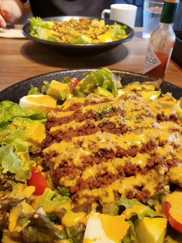 ⠀⁡⁡⁡⁡⁡ 定期的に　りょうくんと☺ 素敵なお店教えてもらった タコライスうまうま‼️ いつもありがとう☺ #名古屋グルメ #名古屋パーソナルジム #名古屋タコライス