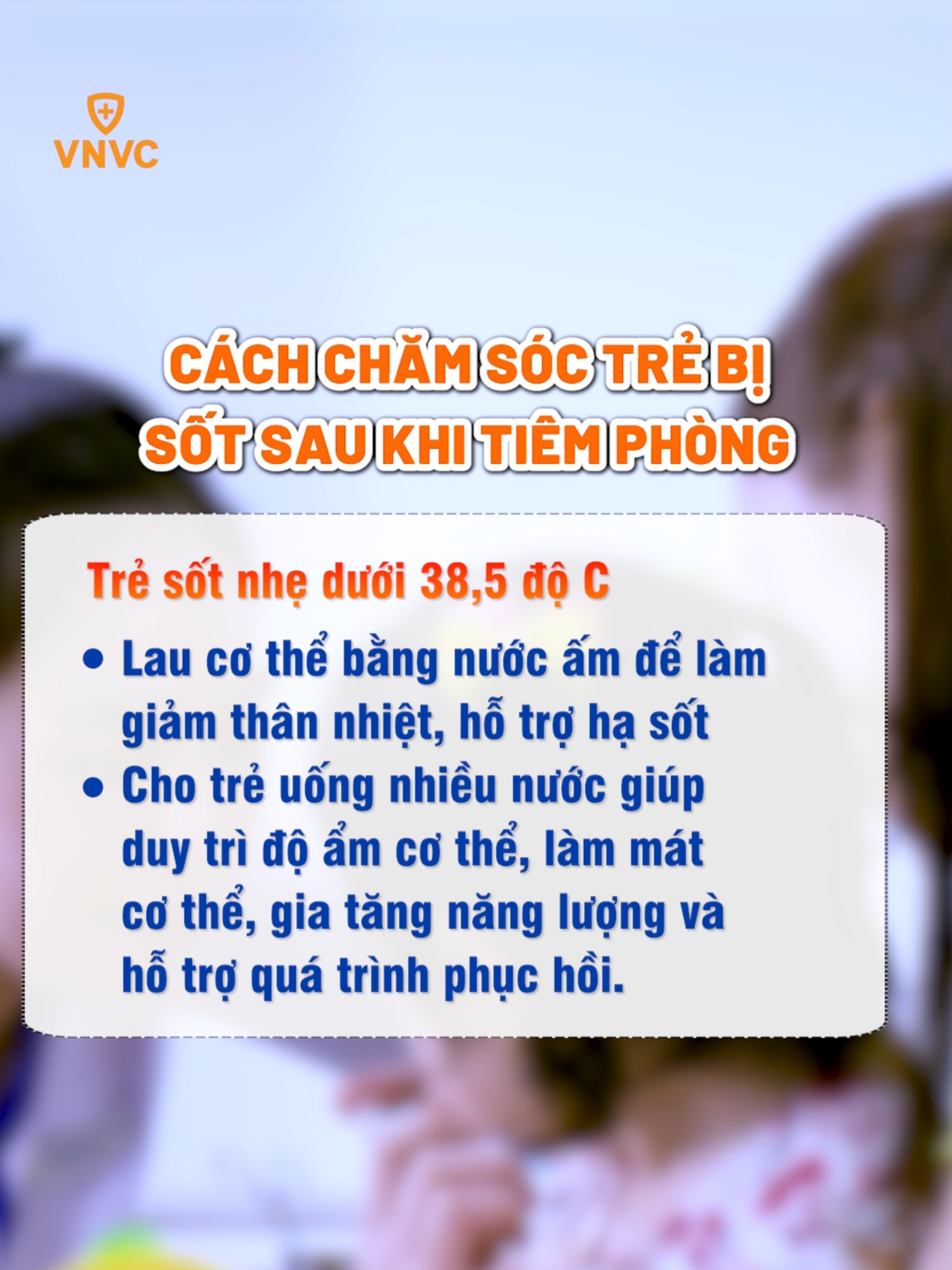Cách chăm sóc trẻ bị sốt sau khi tiêm phòng #Tiemchung #tiemchungVNVC #VNVC #songkhoe247 #TiktokForHealth