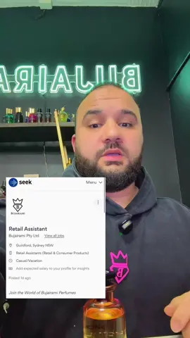 Email: sydney@bujairami.com.au #fragrance #fragrance #bujairami #hiring #fyp #australia #sydney