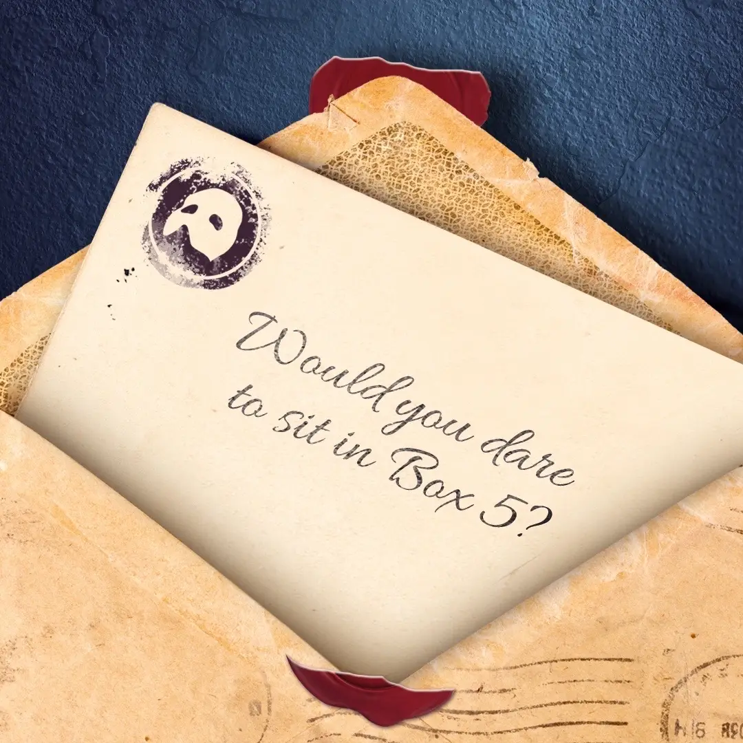 The Phantom is always watching 👀 Comment below if you would be bold enough to face him👇 #PhantomLondon #phantomoftheopera #phantom #theatre #westend #london #box5 #doyoudare #commentbellow 