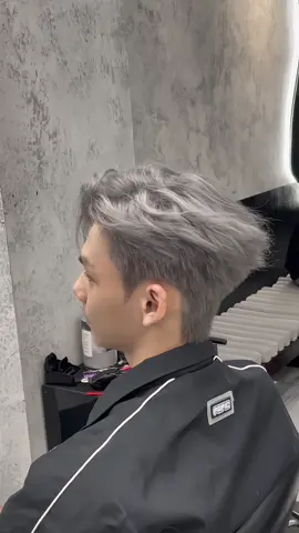 Side Part Nhuộm xám khói #tócđẹp #tocnamdep #xuhuong #viral #reviewlamdep 