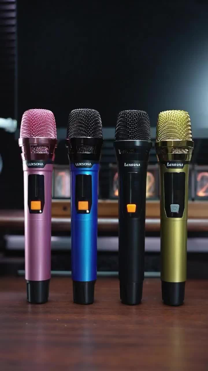 LUXOSNA Mikrofon nirkabel UHF profesional/mikrofon digital Bluetooth/mikrofon karaoke ganda 