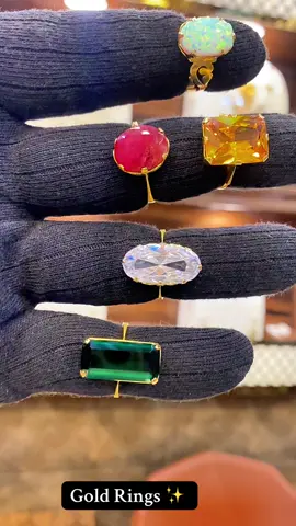 Gold ring 21 karat customise and traditional rings for women in light weight. ✨ Add colour with gold rings in your life by customising ring !!! For details:  whatsapp 03442488399  #ring #goldring #goldenretriever #jewellery #jewellerydesign 