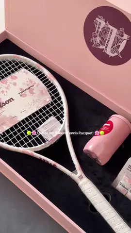 Got this as a bday gift from my bf! 💓Hope this inspires you to romanticize your hobbies too! ✨ #tennis #wilson #wilsontriumph #wilsontriumphse #pink #pinktennisracket #tennisgirl 