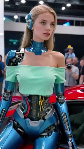 Robots at the auto show. #ai #humanoid #robot #2025 