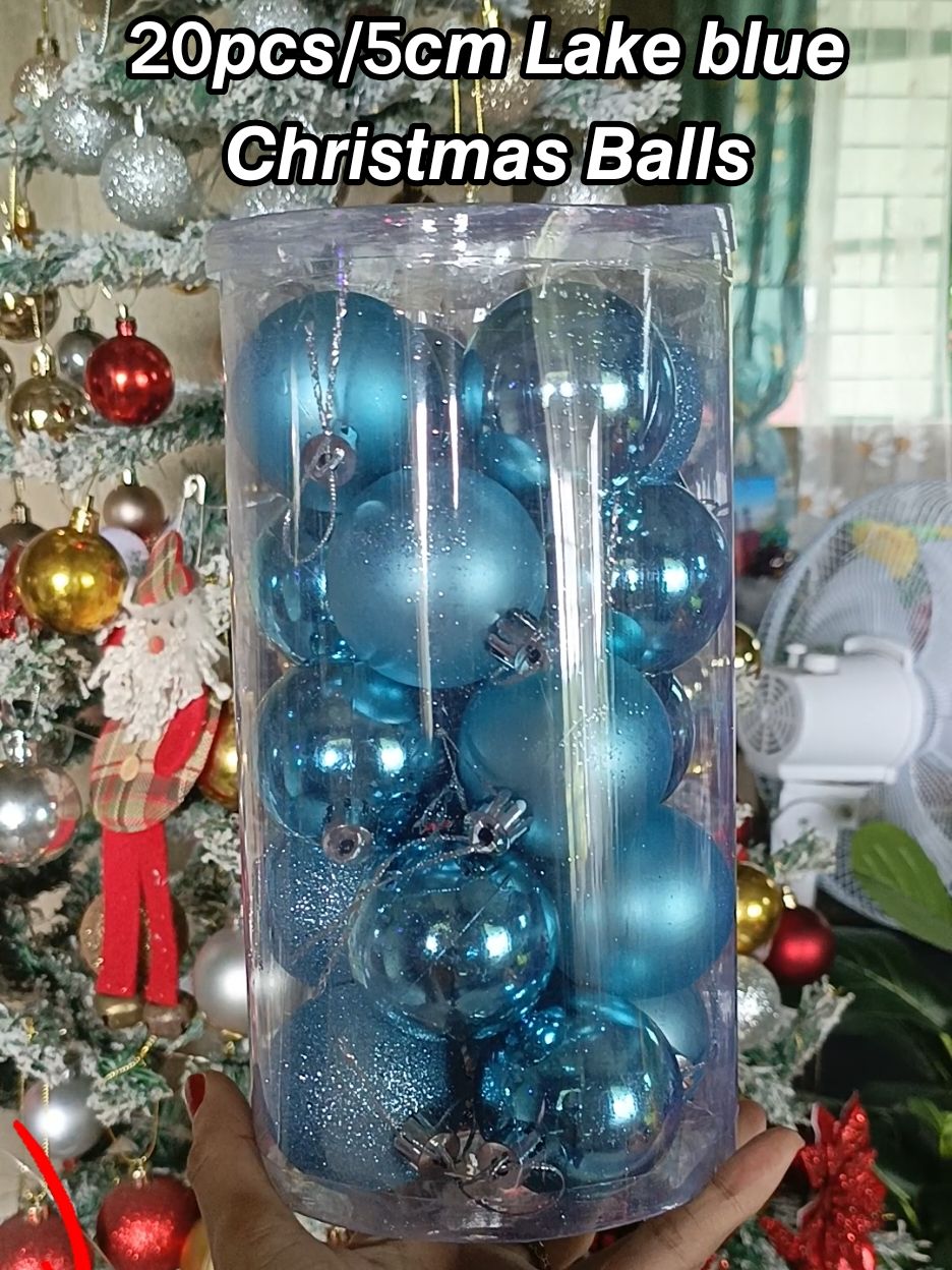 5cm/20pcs 𝙇𝙖𝙠𝙚 𝙗𝙡𝙪𝙚 Christmas balls!  #festiveseason #diydecor #holidayvibes #xmas2025 #creatorsearchinsights #fyp #christmasdecor #🎄 #christmasornaments #christmasballs #christmastreedecoration 