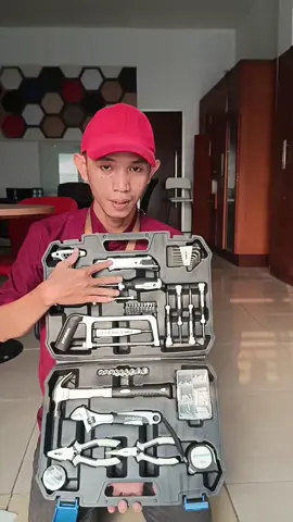 Set Alat Lengkap Peralatan Perbaikan Profesional #peralatan #perkakastangan #toolkit #palu #tang #obeng 