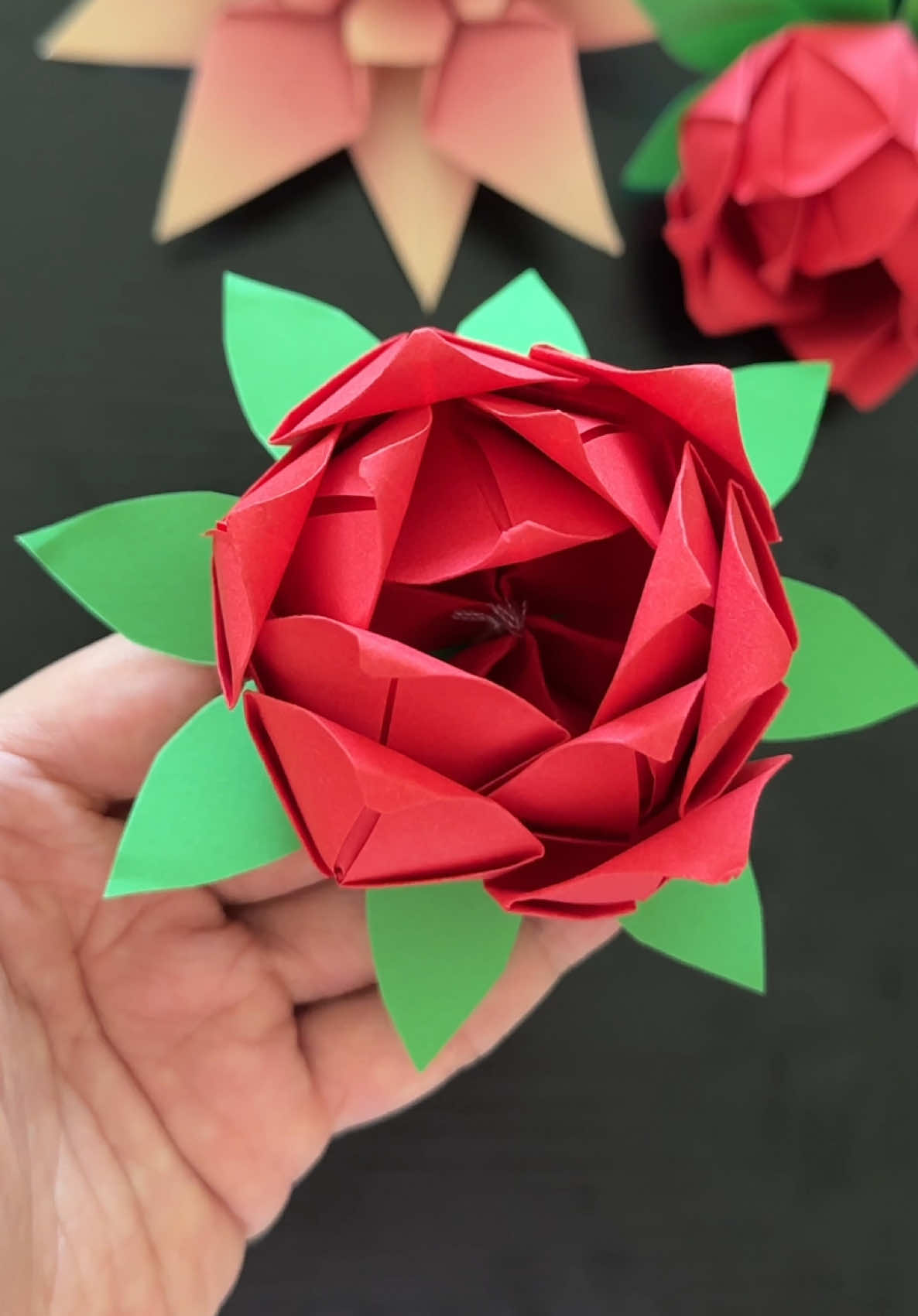 How I made this cute Rose from Paper 🌹 #paperrose #paperflower #papercrafts #rose #giftidea 