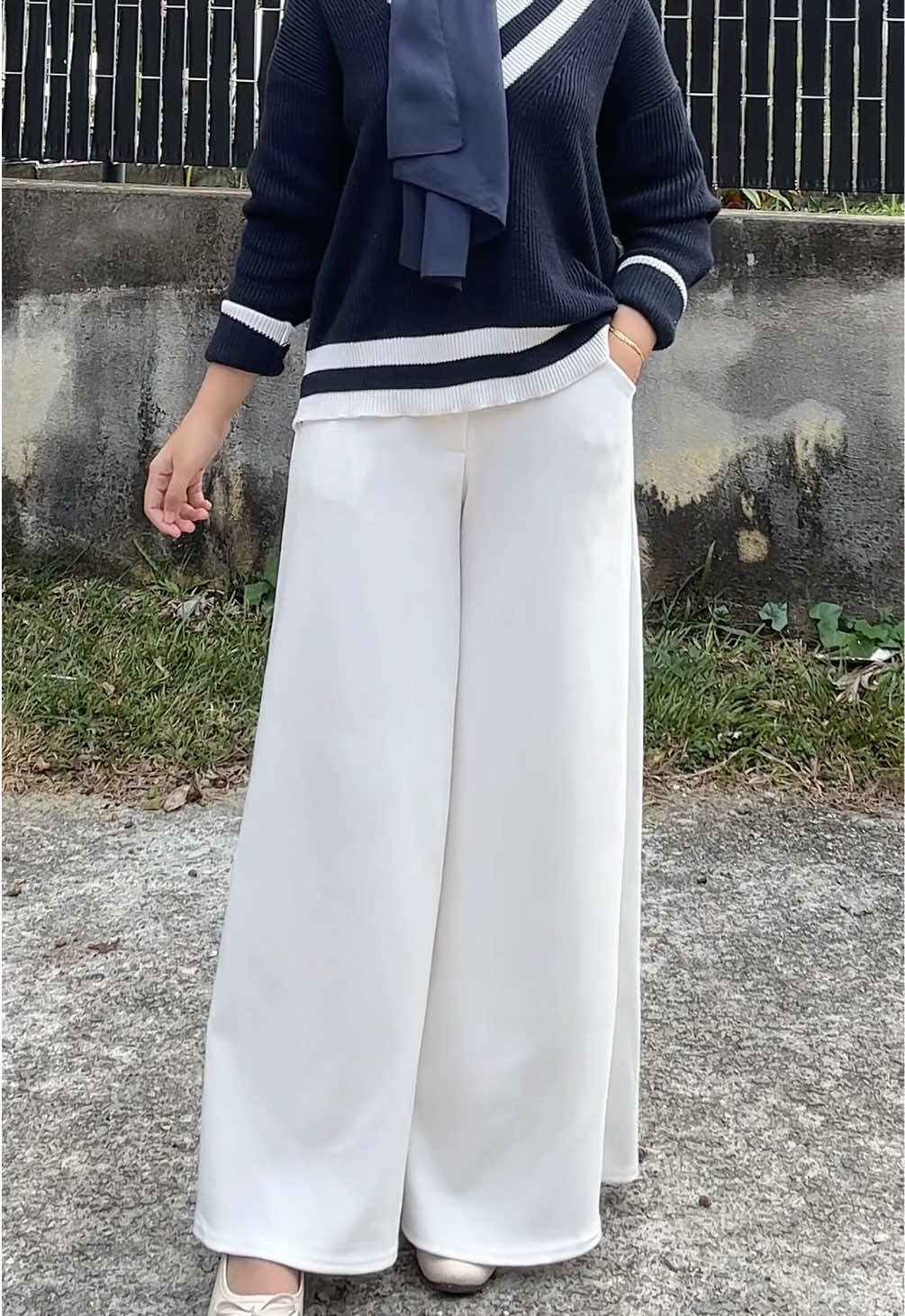 knitwear + palazzo 🤍  #palazzo #widelegpalazzo #palazzoenvie 