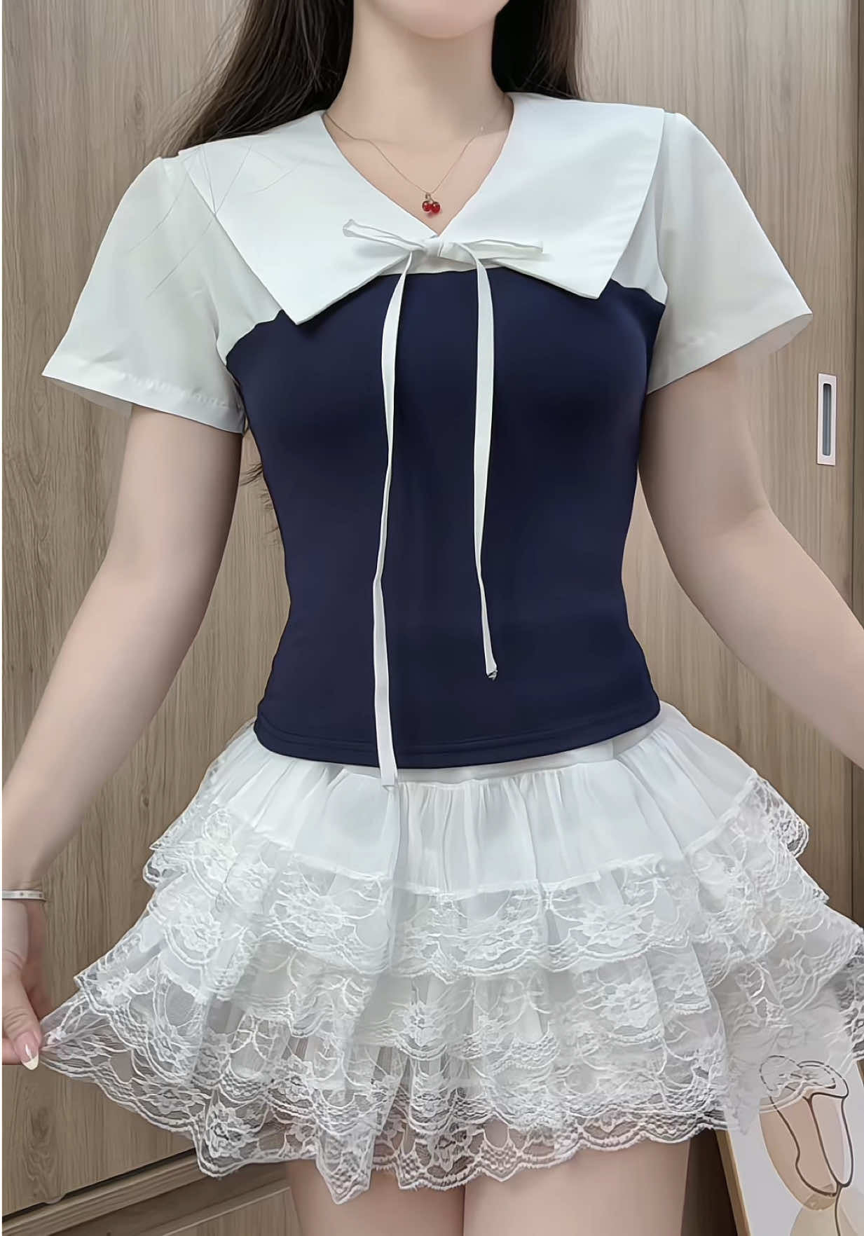 Áo thun mix somi cổ v câch điệu #videothoitrang #quanao 