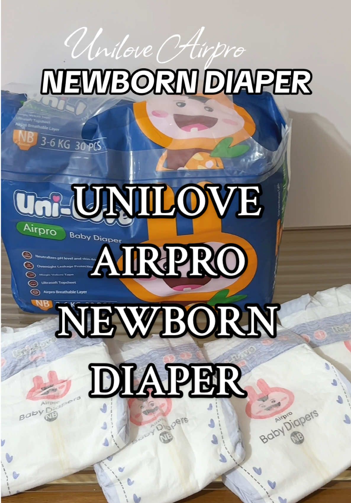 Unilove Airpro Baby Diaper 30’s (Newborn) Pack of 1 #unilove #newborndiaper #fyp #creatorsearchinsights 