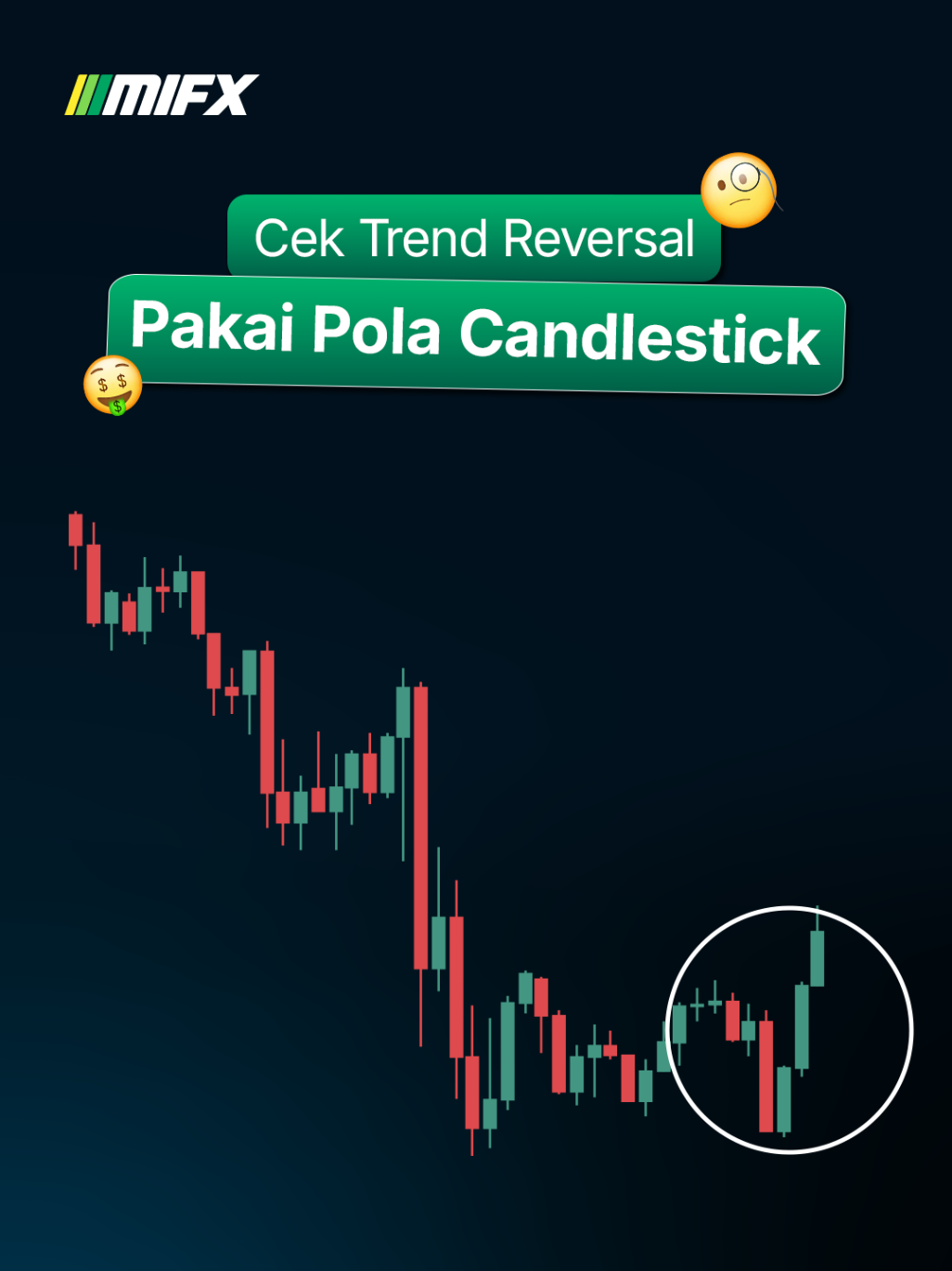 Ada kalanya market yang lagi trending itu bisa berubah arah trend. Dari yang awalnya downtrend jadi uptrend, begitu juga sebaliknya. Kalau kalian analisis lebih dalam, perubahan arah trend ini punya tanda–tanda khusus yang bisa kamu analisis loh! #mifx #tradingforex 