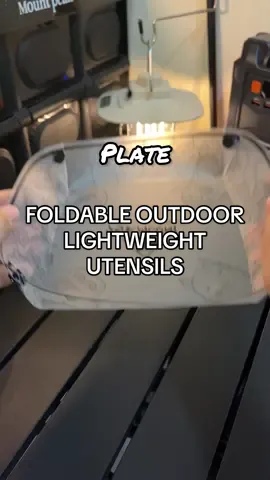 Portable plate and utensils. Foldable. Lightweight.Hassle-free.Perfect utensils for every outdoor adventure! #portable #camping #picnic #hasslefree  #lightweight #utensils #fyp 