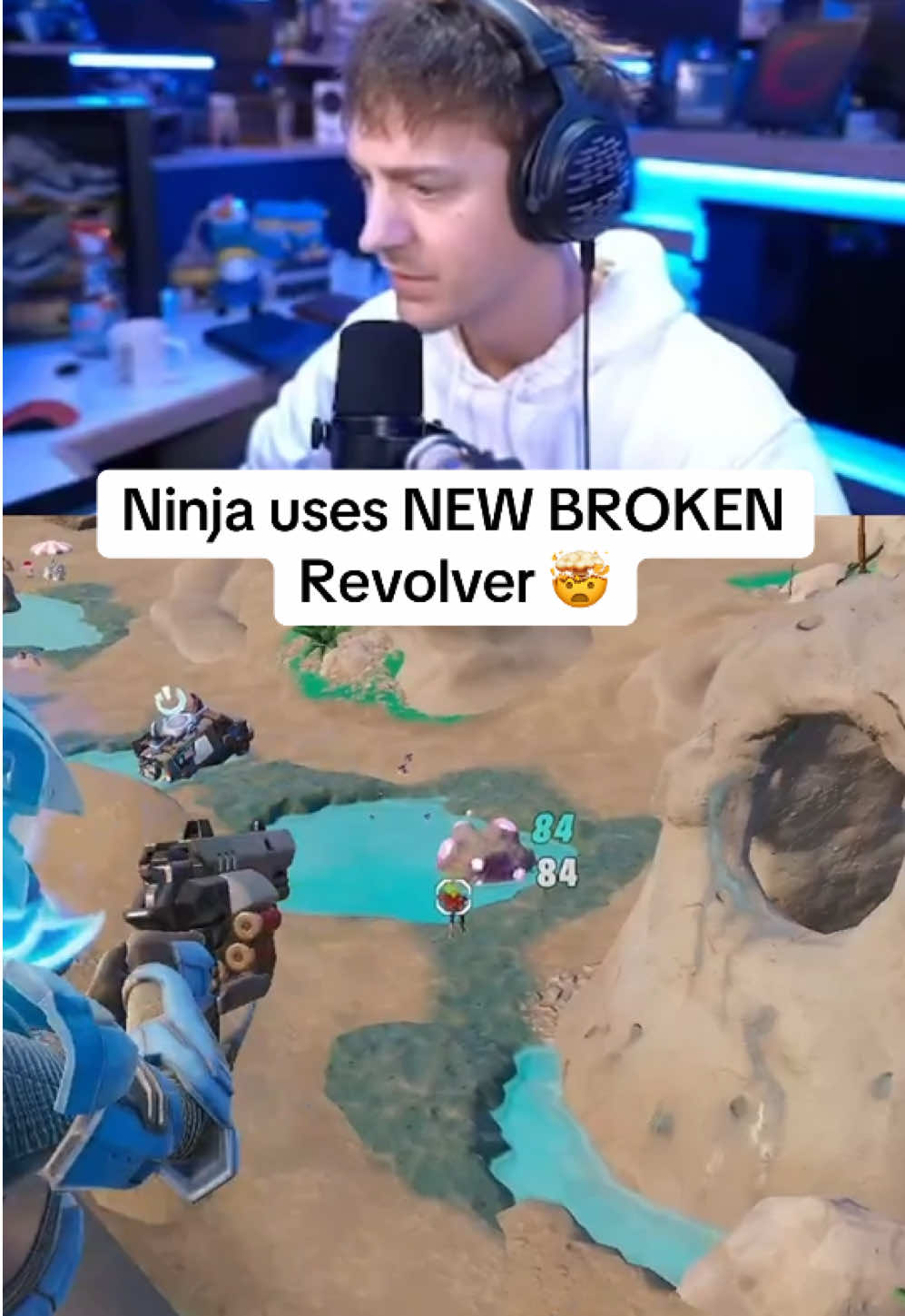 Ninja uses NEW BROKEN Revolver 🤯 #viral #fortnite #fortniteclips #fortnitememes #foryoupage #ninja #season4 