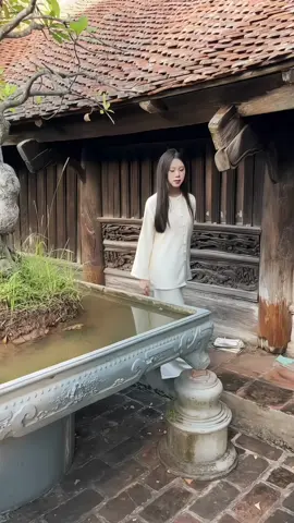 Sắc nước hương trời khi khoác lên mình bộ Tịnh Thi. Đẹp sang, dịu dàng , kín đáo vô cùng thu hút. #aodaitruyenthong #aodaicachtan #aodailehoi #aodaivanan #aodaile #aodaivietnam #aodaitrang #dolam  