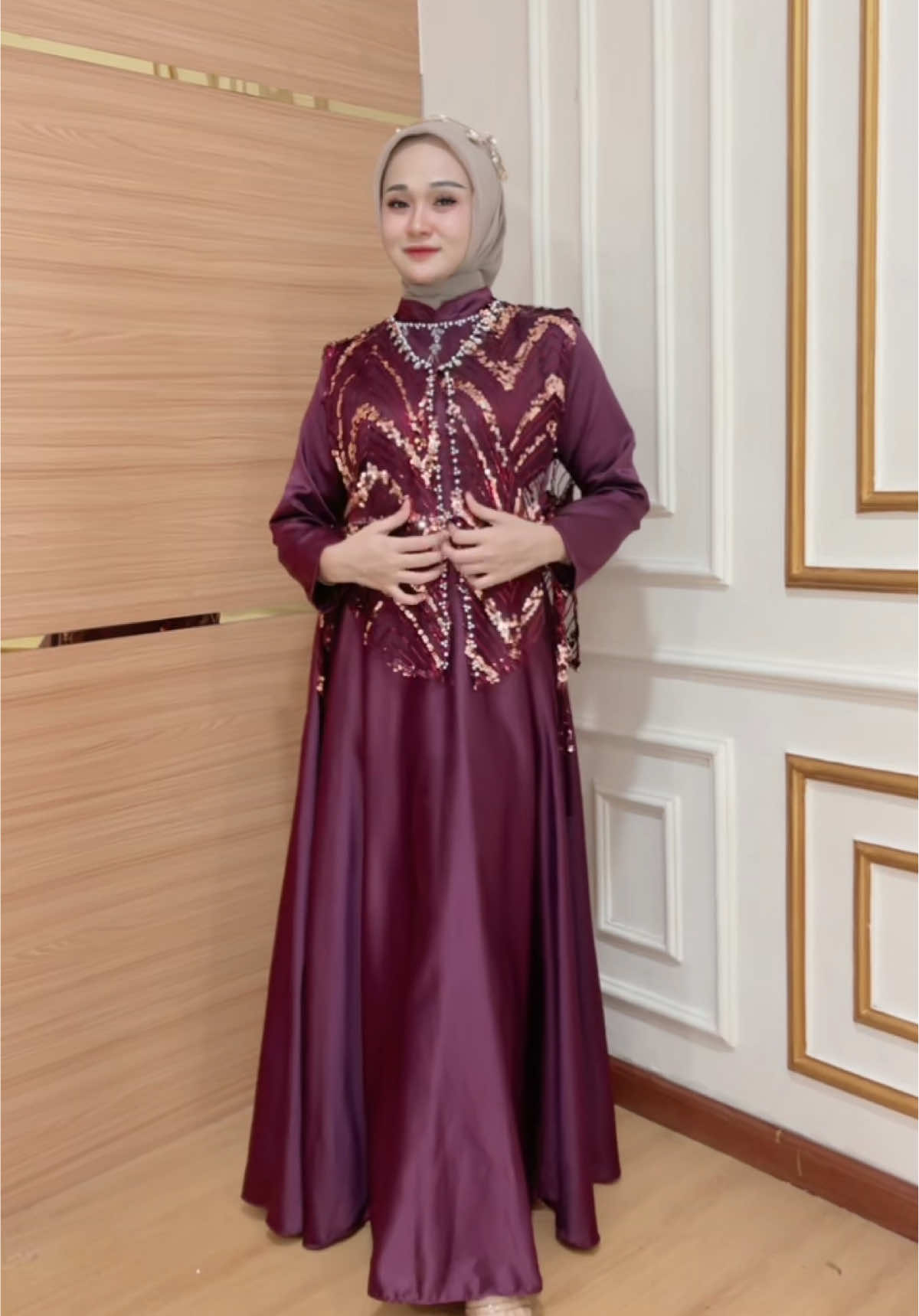 Vellorine Gamis 👗 #farlyfashion #fashionmuslim #fashionhijab #fypage #viraltiktok #fyp #trend 