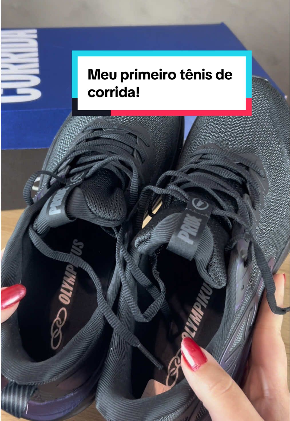 Unboxing do meu primeiro tênis de corrida! O Olympikus Pride 4!  Comprei na Netshoes por 299! 💸 Você tem alguma recomendação de tênis? Já deixa aqui nos comentários pra quem está buscando 🥰 #Olympicus #corrida #run #tenis #corre4 #pride4 