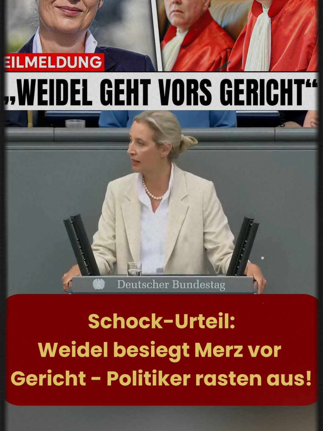 Schock-Urteil: Weidel besiegt Merz vor Gericht – Politiker rasten aus!