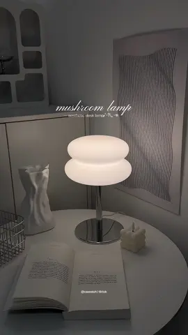 Replying to @mrs.mirabuna ^ྀི mushroom desk lamp🍄🕯️💭 #lamp #desklamp #tablelamp #mushroomlamp #breadlamp #aestheticlamp #roomdecor 