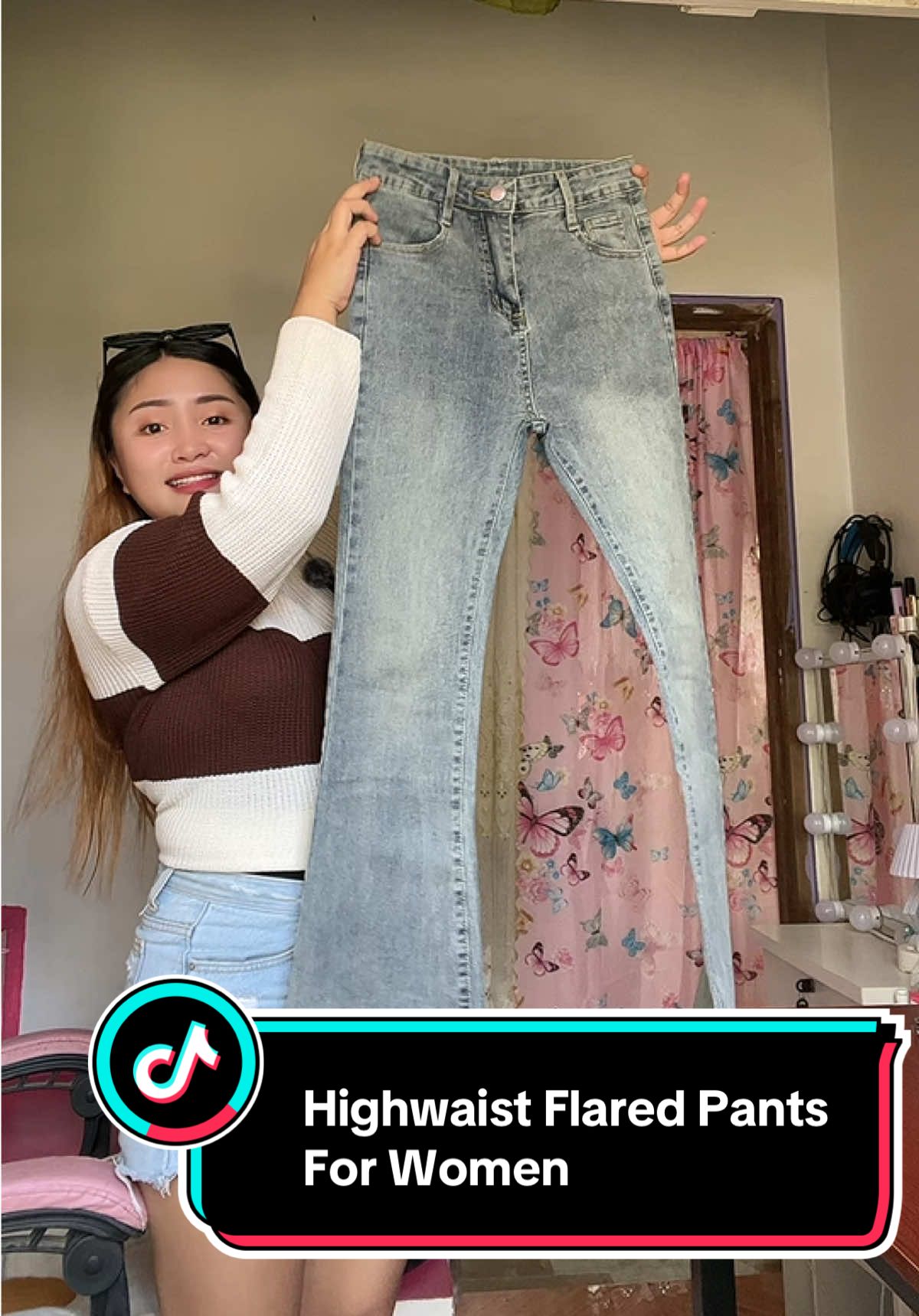 Highwaisted Flared Pants For Women✨🎀 #flaredjeans #pants #highwaistjeans #fashion #OOTD 