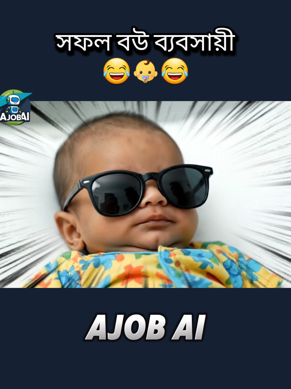 সফল বউ ব্যবসায়ী 😂👶 | বাংলা ফানি বেবি ইন্টারভিউ #aivideo #funny #foryou #baby #veo3 