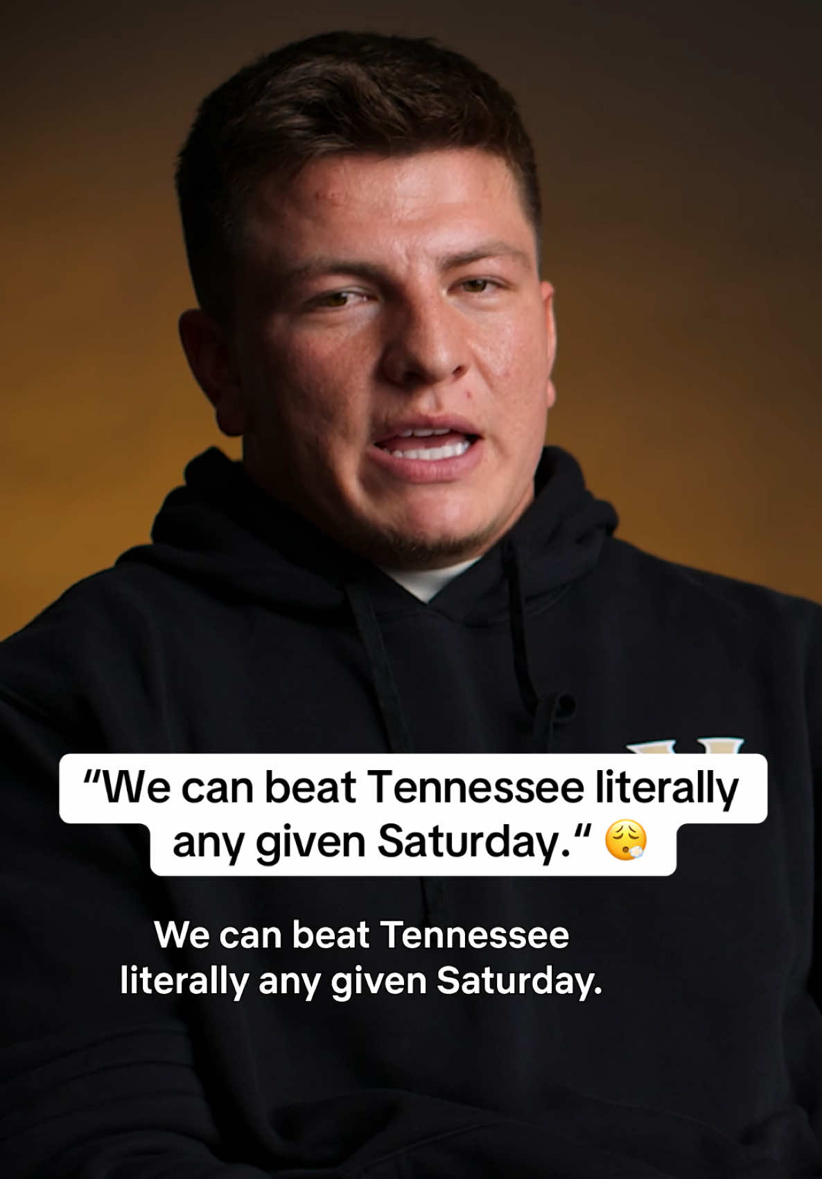 #Vanderbilt QB Diego Pavia: “We can beat #Tennessee literally any given Saturday. … F—k every single one of them dudes, you know. We’re gonna win this game at all costs.”  The intensity and passion of college football. 📺 SEC Football: Any Given Saturday is now playing. #CFB #CollegeFootball #SEC
