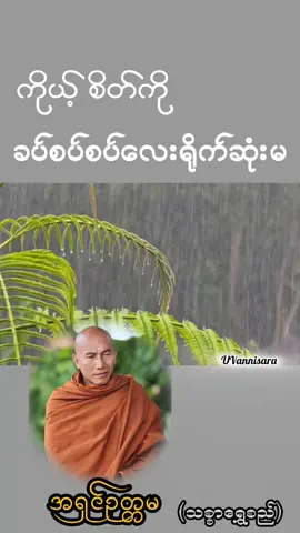 #ကိုယ်စိတ်ကို ခပ်စပ်စပ်လေးရိုက်ပြီးဆုံးမ# ဘုန်းတို့တတွေဟာနေရအုံးမယ်ဆိုတာပဲ တွေးထားတာ သူနောက်မှာသေရအုံးမယ်ဆိုတာကြီးရှိနေတာကိုအမြဲသိထားရမယ်…… အရှင်ဥတ္တမ (သစ္စာရွှေစည်) A shin vannisara 