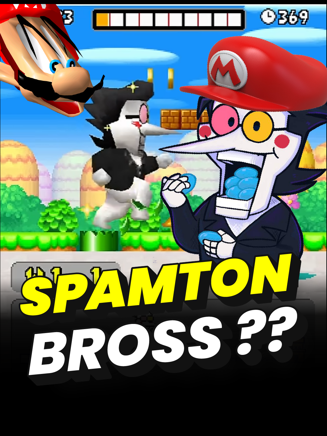 Spamton Bross 🟡​🟣​ by:@Rosicom #deltarune #undertale #spamton #fyp #mariobross